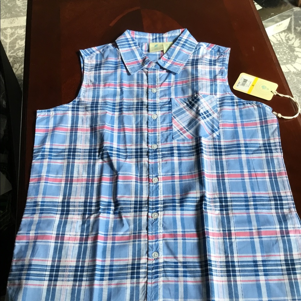 Caribbean Joe size medium 100% cotton blouse.